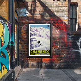 Chamonix Mont-Blanc Ski Poster