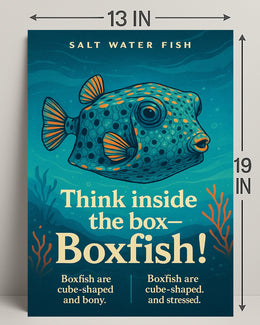 Think Inside the BoxBoxfish Poster PosterGoat