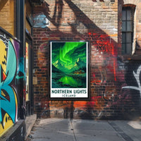 Northern Lights Over Iceland Travel Poster PosterGoat
