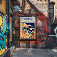 Visit Greece: Discover Athens Majestic Harbor Travel Poster