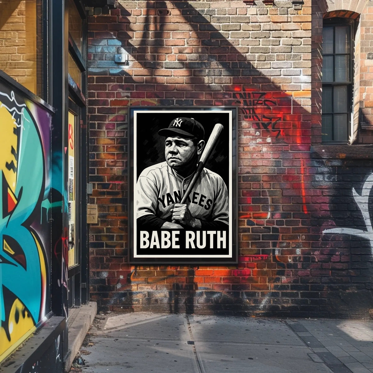 Babe Ruth Legendary Baseball Icon Poster