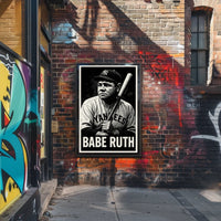 Babe Ruth Legendary Baseball Icon Poster