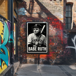 Babe Ruth Legendary Baseball Icon Poster