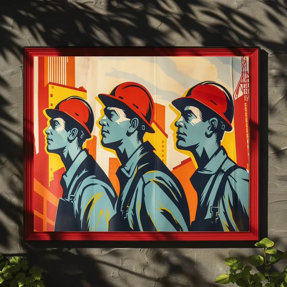 Industrial Progress Vintage Propaganda Poster Art Print