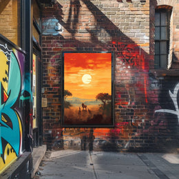 Serengeti Sunset Poster