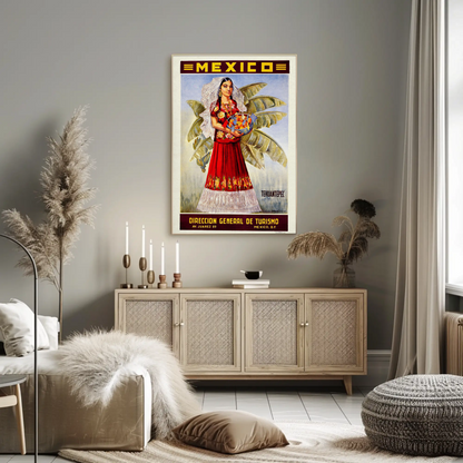 Mexico Aeronaves De Mexico 1960 Poster