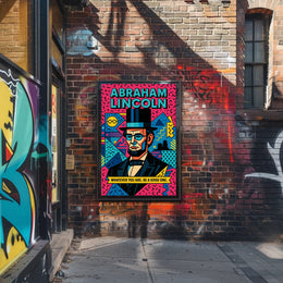 Bold Lincoln Pop Art, Motivational or Quote Poster PosterGoat