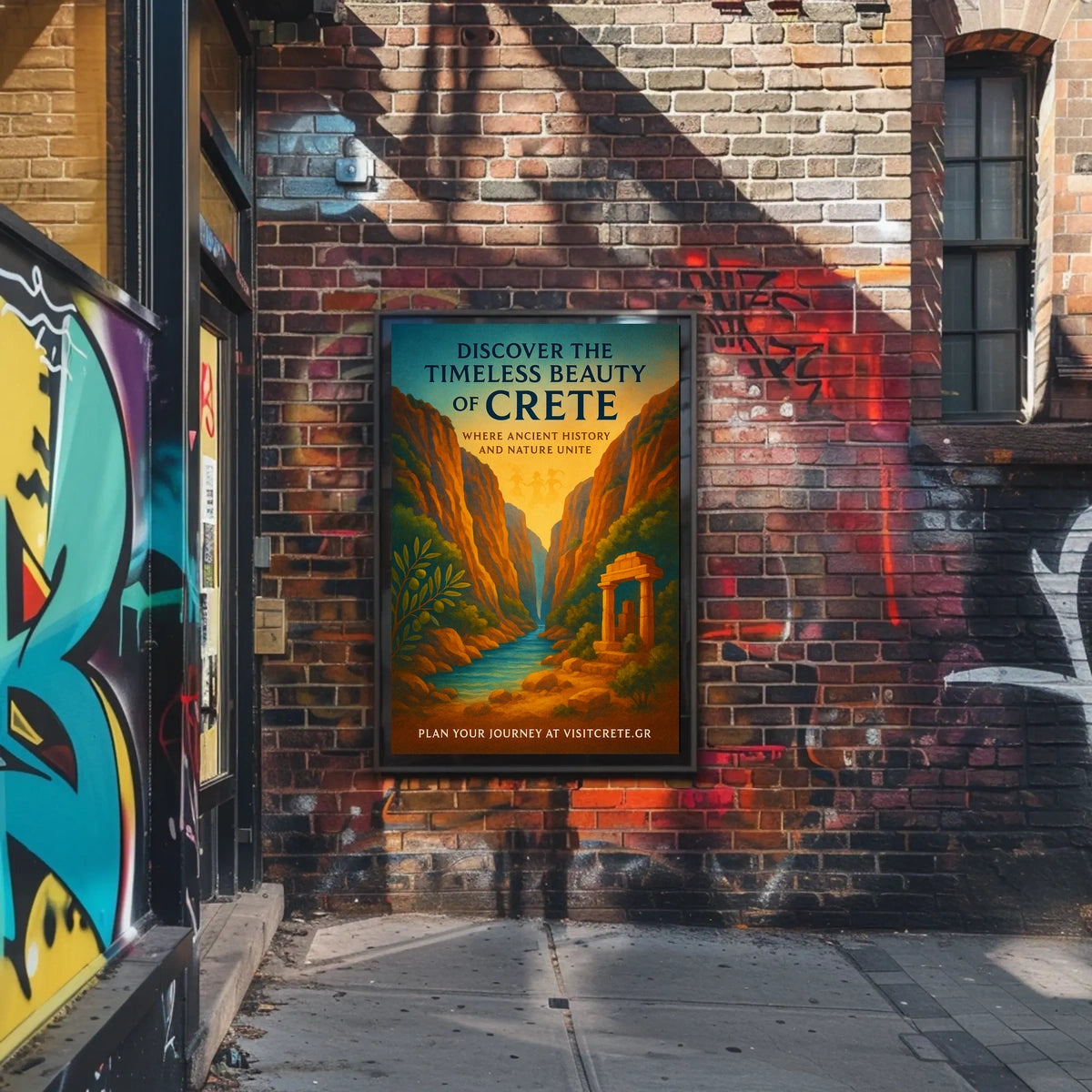 Crete's Ancient Beauty Serene Vintage Travel Poster