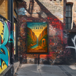 Crete's Ancient Beauty Serene Vintage Travel Poster