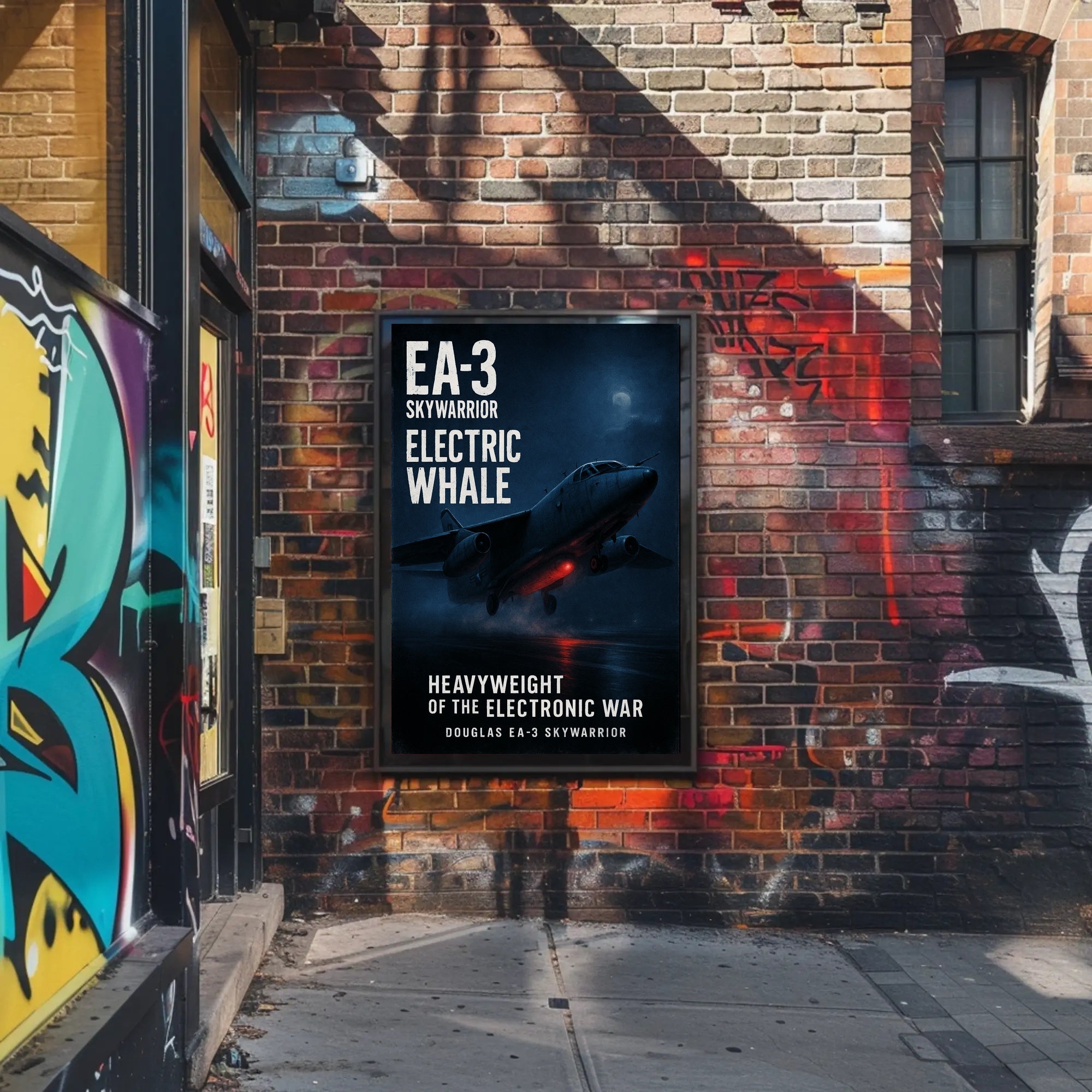 Electric Whale Douglas EA-3 Skywarrior Poster PosterGoat