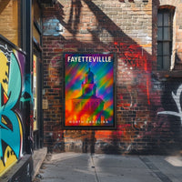 Fayetteville North Carolina Scenic Travel Art Realism Digital Painting Vibrant Heritage Souvenir Wall Decor Poster