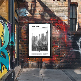 Iconic New York City Skyline Poster Classic Wall Art