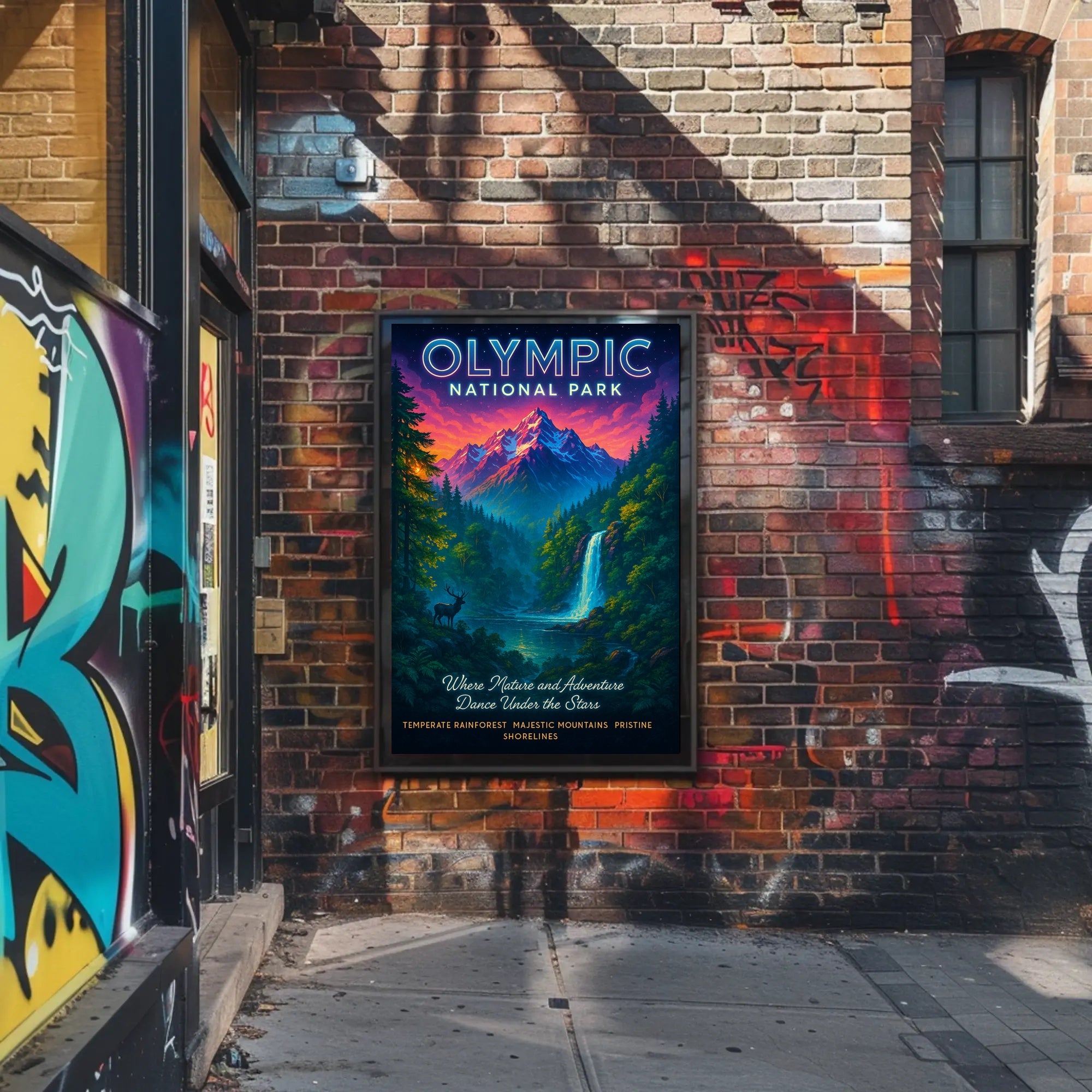 Olympic National Park Adventure Poster Print