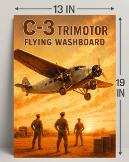 C-3 Trimotor - Flying Washboard Poster PosterGoat