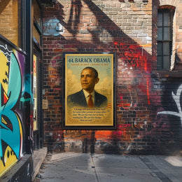 Barack Obama Change Inspirational Patriotic Poster