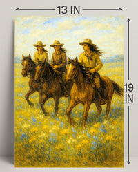 Riders in the Field Poster PosterGoat