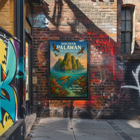 Palawan Travel Poster Vintage Island Wall Art