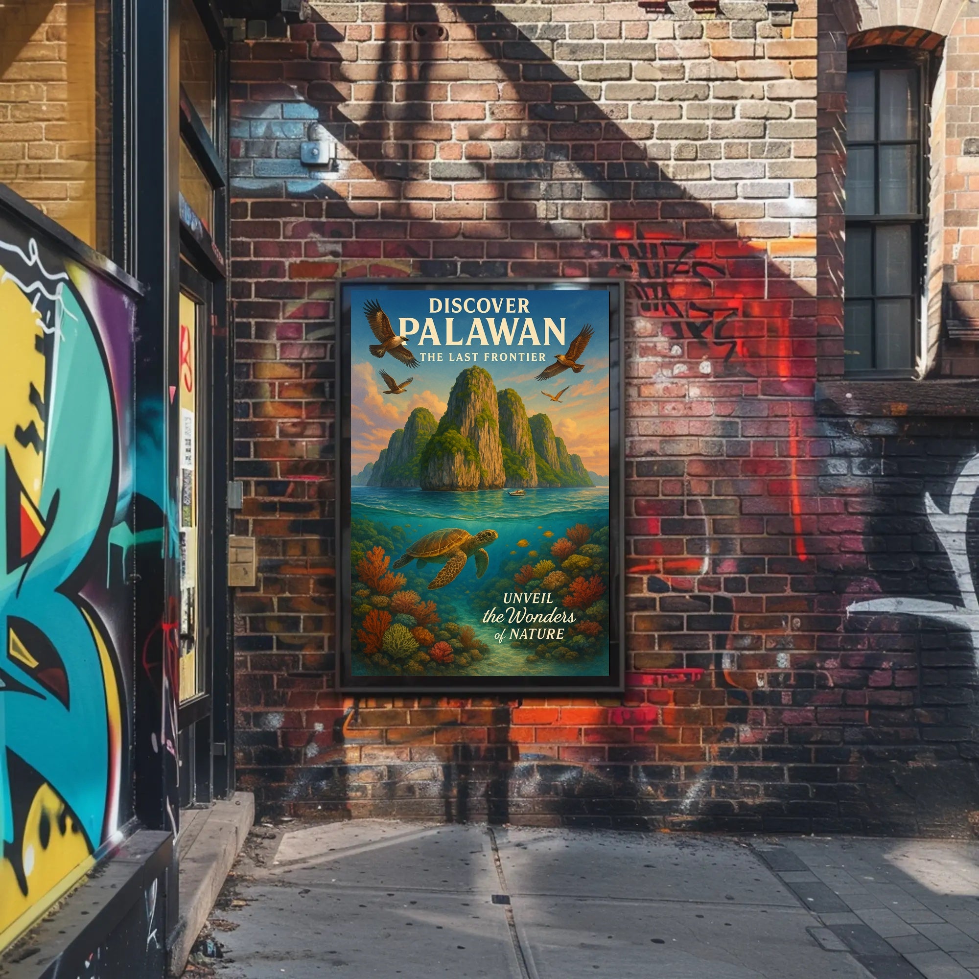 Palawan Travel Poster Vintage Island Wall Art