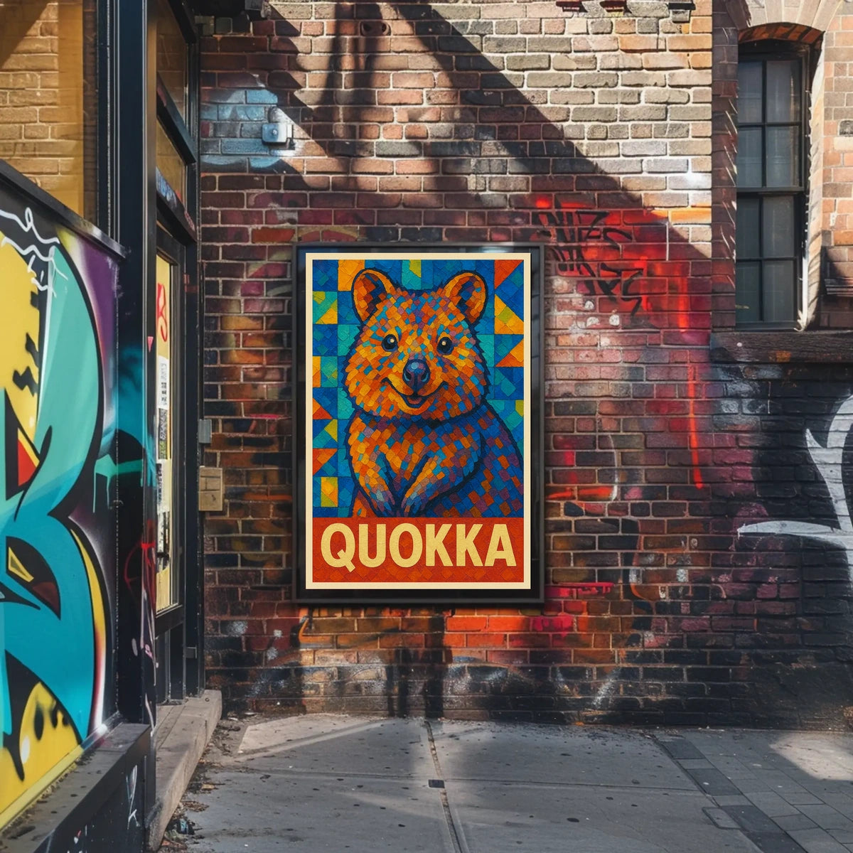Quokka Mosaic Art Poster