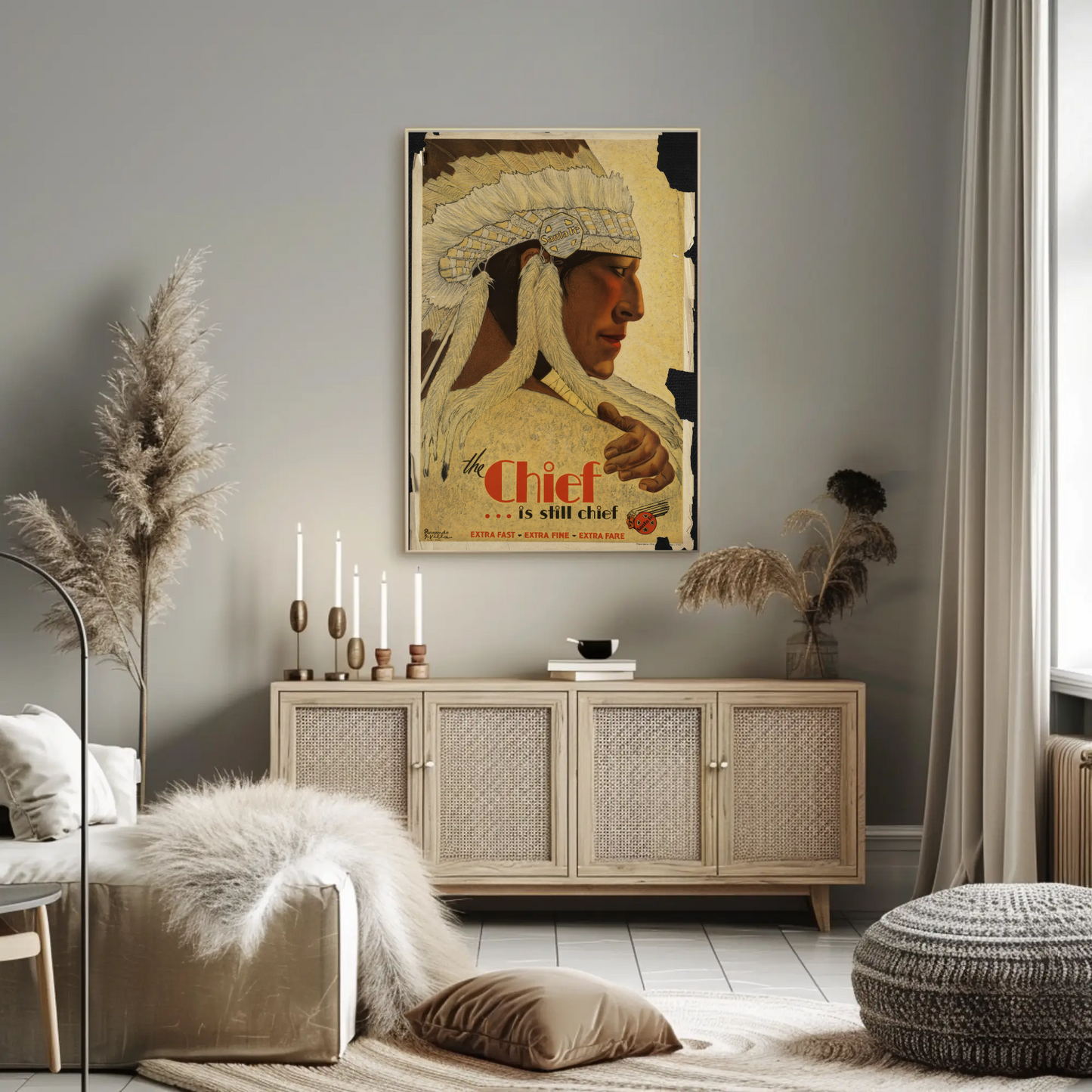 The Chief - Santa Fe Railway Poster