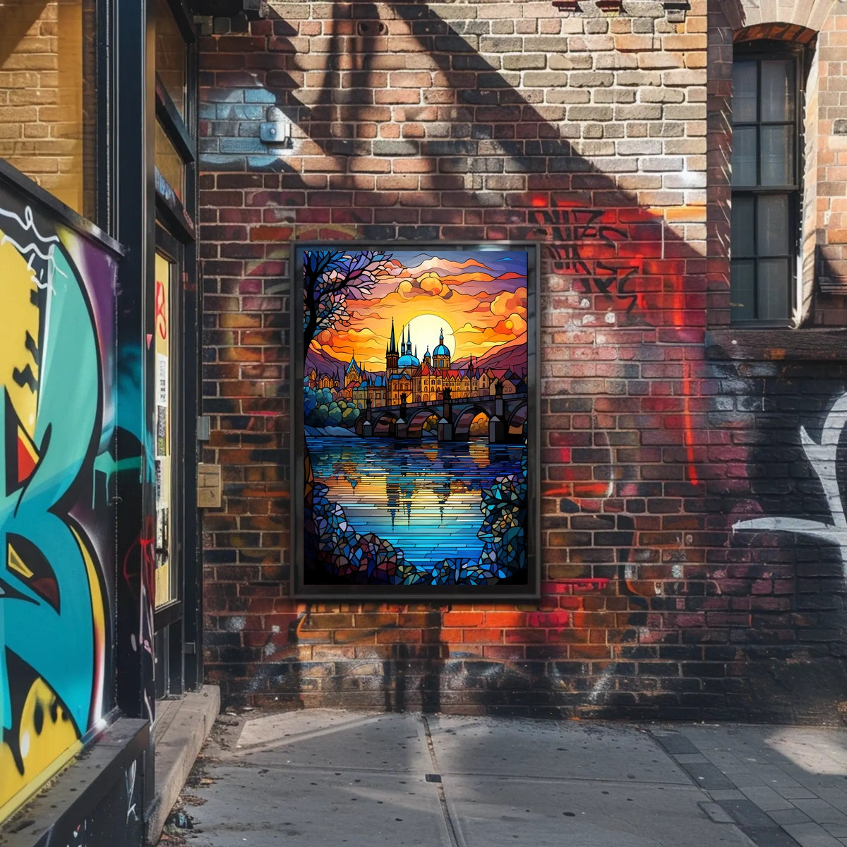 European Cityscape with Gothic Flair Travel Poster