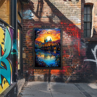European Cityscape with Gothic Flair Travel Poster