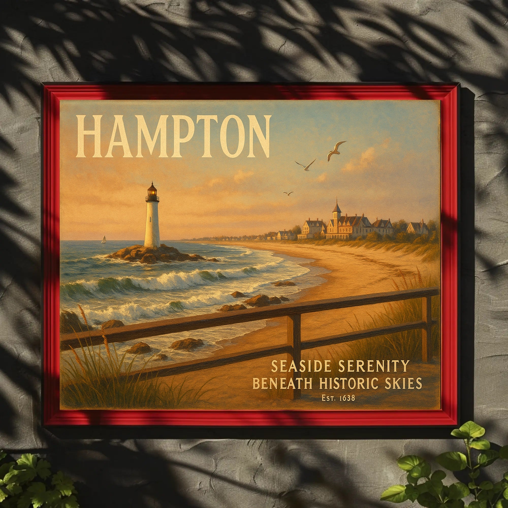 Hampton Seaside Serenity Wall Art Print
