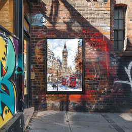 UK London Big Ben Street View Poster