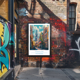 Haarlem Street Scene Poster