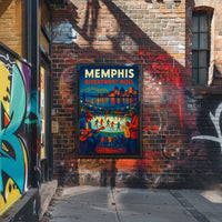 Memphis Riverfront Noël Poster