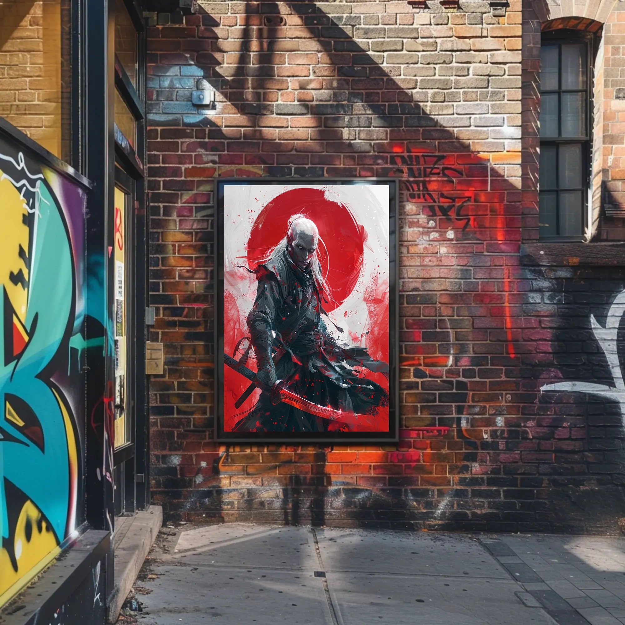 Warrior Fantasy Poster: Samurai with Glowing Katana PosterGoat