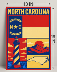 North Carolina Heritage Poster PosterGoat