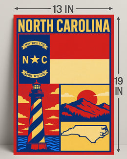 North Carolina Heritage Poster PosterGoat