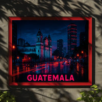 Nightscape of Guatemala City Poster