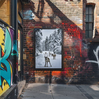 Winter Wonderland With Reindeer Poster