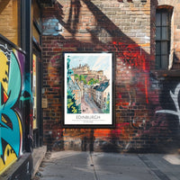 Edinburgh Scenic Illustration Poster PosterGoat
