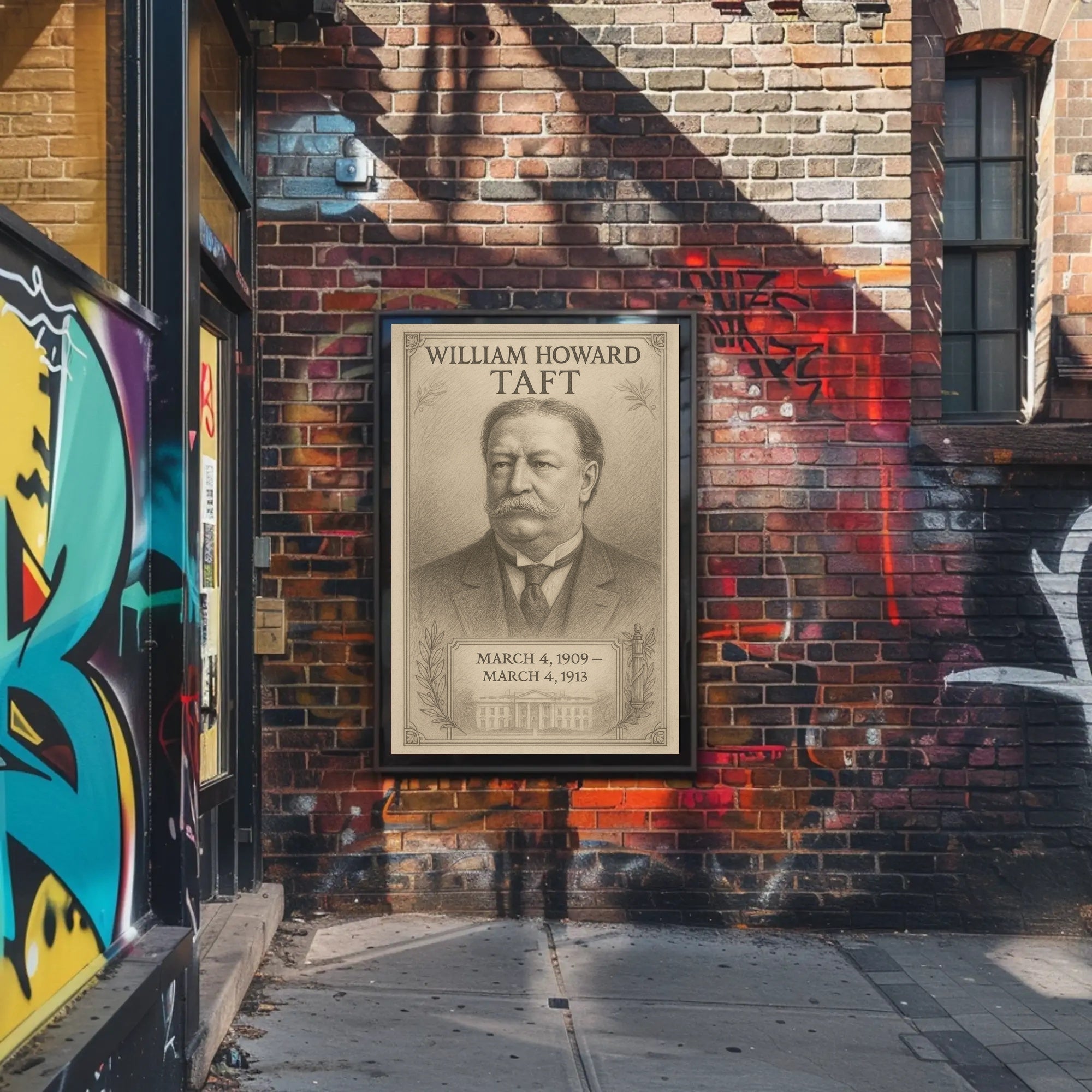 William Howard Taft 27th President Sketch Poster Art Print PosterGoat