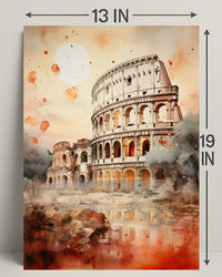 Colosseum In Watercolor Poster