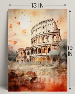 Colosseum In Watercolor Poster