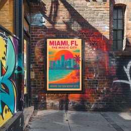 Miami, FL The Magic City Poster