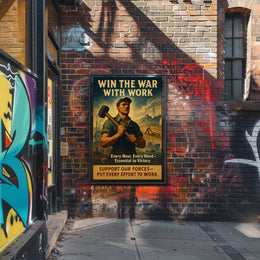 Win the War with Work Poster