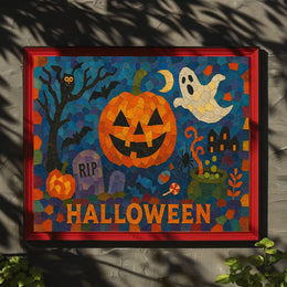 Halloween Mosaic Gothic Collectors Poster