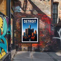 Detroit The Motor City Poster PosterGoat