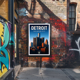 Detroit The Motor City Poster PosterGoat