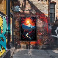 Majestic Mountain Sunset Poster