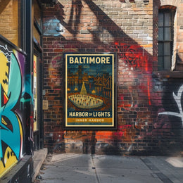 Baltimore Harbor Of Lights Poster