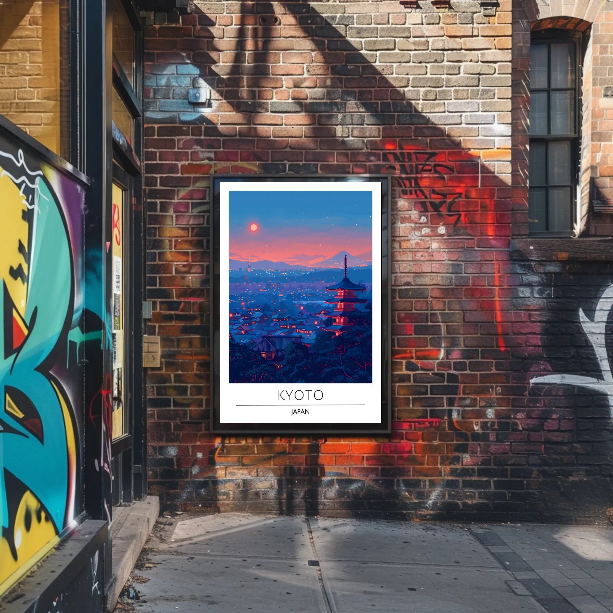 Kyoto Cityscape at Dusk: Cultural or Heritage Poster