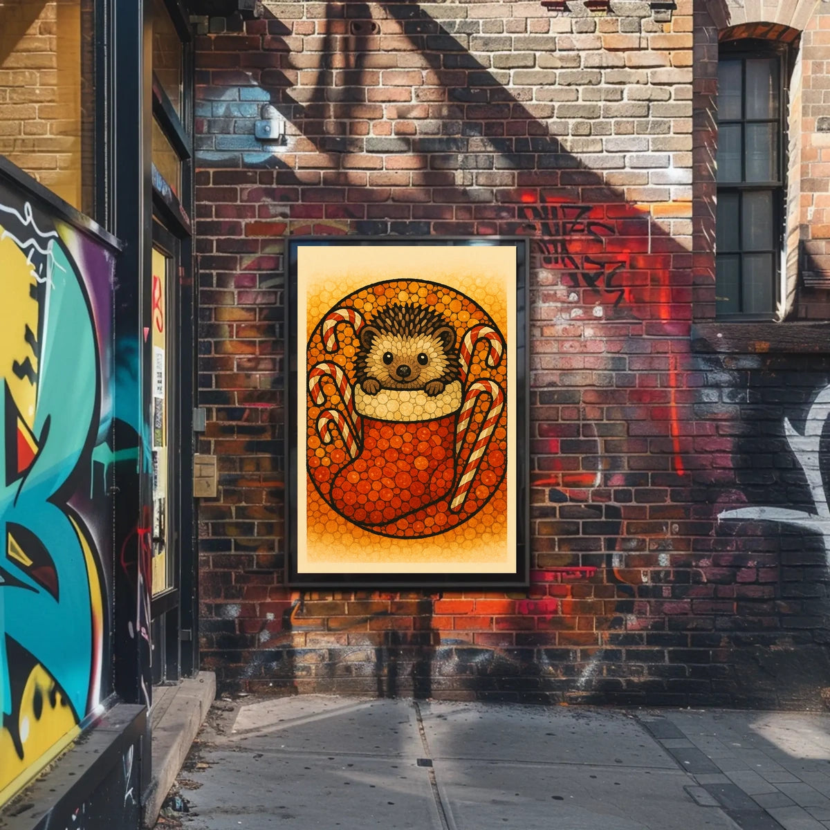 Hedgehog Holiday Cheer Poster