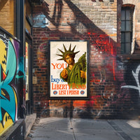 Vintage Statue of Liberty Propaganda Print Political or Propaganda Poster