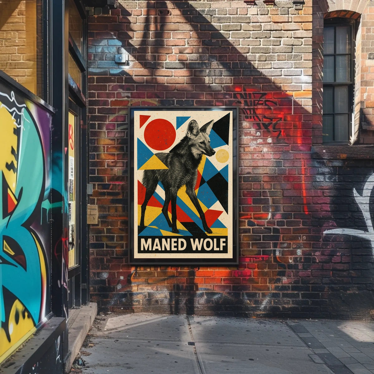 Maned Wolf Art Poster